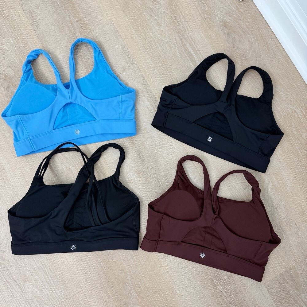 Athleta Lot of 4 Women’s Racerback Athletic Sports Bras Size M